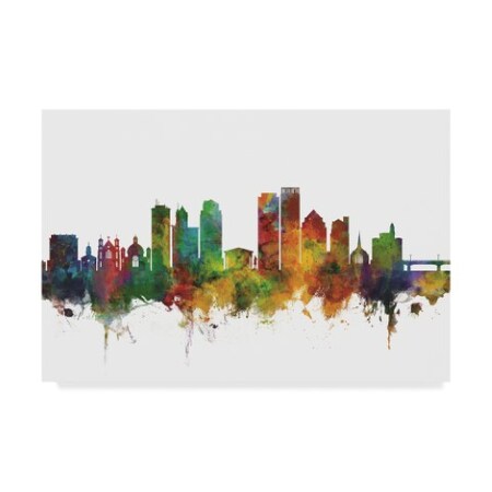 Trademark Fine Art Michael Tompsett 'Dayton Ohio Skyline Ii' Canvas Art, 16x24 MT02055-C1624GG